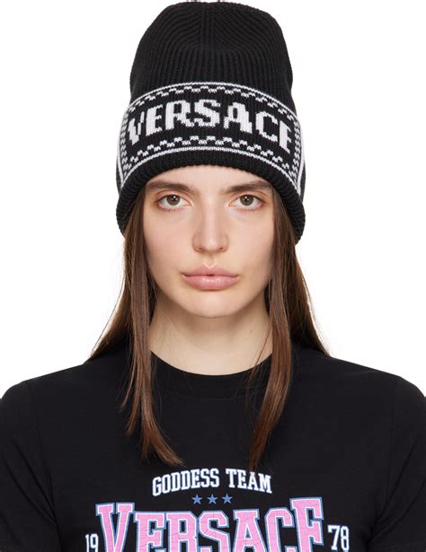 black versace beanie